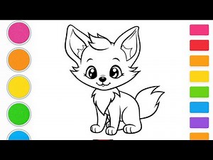 How to draw a cute fox | step by step