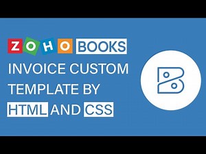 How To Design Zoho Books Invoice Custom Template By HTML and CSS