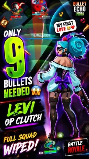 Only 9 Bullets Needed 😳🔥 | Levi OP Clutch | “My First Love 😂❤️” | Bullet Echo India #bulletecho