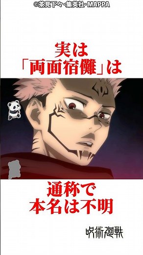 サクッと1分で理解できる両面宿儺の解説 #雑学 #呪術廻戦 #じゅじゅつかいせん