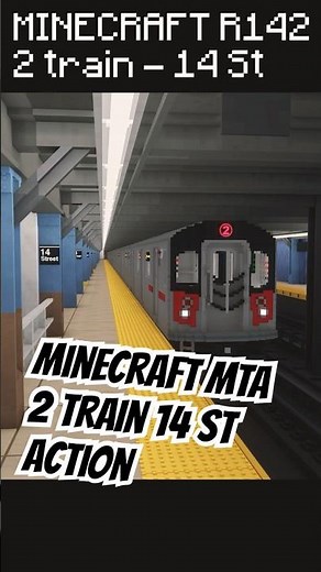 Minecraft NYC Subway: R142 2 train 14 St Action #minecraft #142 #nyc
