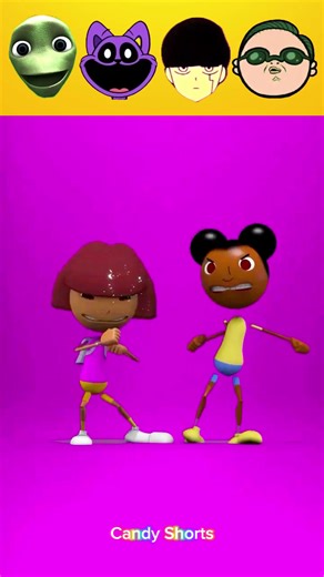 Fight Clap Buttle | Dora VS Amanda (Gangnam Style) #memeanimation #dj