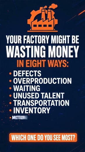 The 8 Wastes in 10 Seconds 👈 #lean #manufacturing