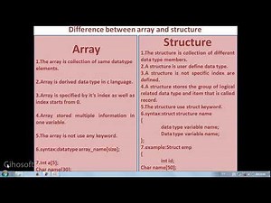 13- difference between array and structure unit-4 part-2