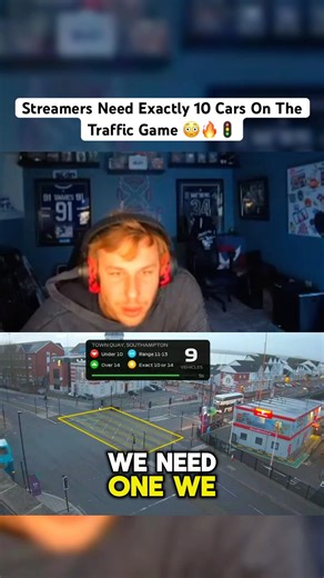 Streamers Need Exactly 10 Cars On The Traffic Game 😳🔥🚦 #feedshorts #twitch #gaming
