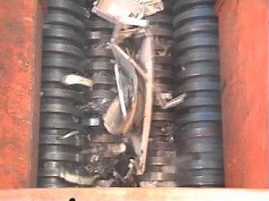 Zerkleinerung von Waschmaschinen / Shredding of washing maschines