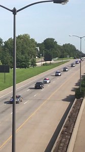 Our department was one of many agencies who escorted the remains of Clinton Missouri Police Department Fallen Officer Gary Michael from the medical examiner here in KC back to his final resting place in Clinton. A touching show of support for a hero who gave all. | Kansas City Missouri Police Department