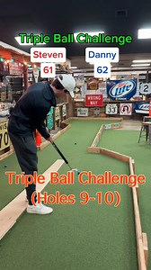 Triple Ball Challenge (Holes 9-10) #twintourgolf #minigolf #golf #miniputtputt #minigolfcourse challenge ( Putter: @calibergolf ) | Twin Tour Golf