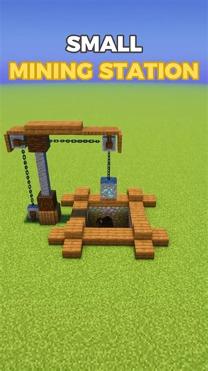 Small Mining Station Minecraft #shorts #minecraft #minecraftbuilds #minecrafttutorial