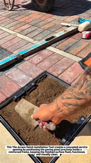 Tile Access Hatch Installation Tool Sets Flush Paving Panels with Precision for CleanOutdoorFinishes