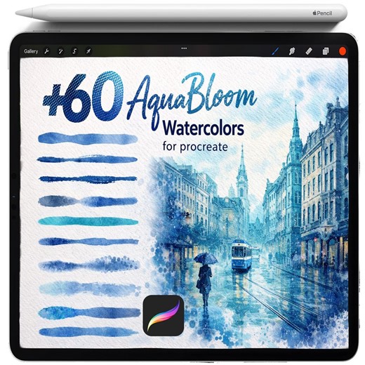 Procreate Watercolor Brushes: Watercolor Texture Splatter Brushes, Procreate Wet Watercolor Brushset, Realistic Watercolor Procreate Brushes - Etsy
