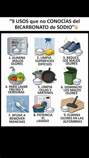 🧂😱 "9 USOS del BICARBONATO de SODIO que NO CONOCÍAS" 🤯✨