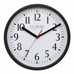 La Crosse Clock 8 in. Basics Quartz Analog Wall Clock - Black 404-3020B