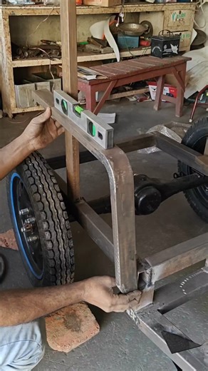 Homemade Electric Handicap Tricycle Build | Heavy Duty Market Loader Frame #shortsfeed