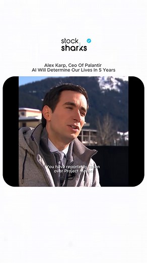 Stock Sharks 📈🦈 on Instagram: "Alex Karp discusses Project Maven, a 2018 U.S. Department of Defense initiative that used Google’s AI technology to analyze drone footage and automatically detect objects."