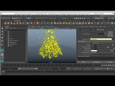 Autodesk Maya mash explode node tutorial