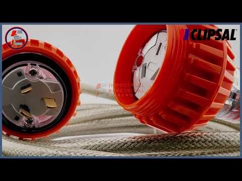 Clipsal 56CSC310 3 Flat Pin Socket 10A Orange | Industrial Socket Outlet