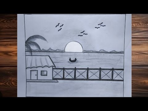 Step by Step Beautiful Night Scenery Drawing #draw #art 