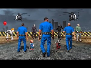 POLÍCIA vs MONSTROS DO HALLOWEEN NO GTA 5
