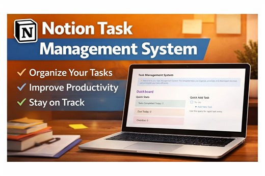 Notion Task Management System Productivity Dashboard To-do List & Focus Planner Digital Notion Template - Etsy Canada