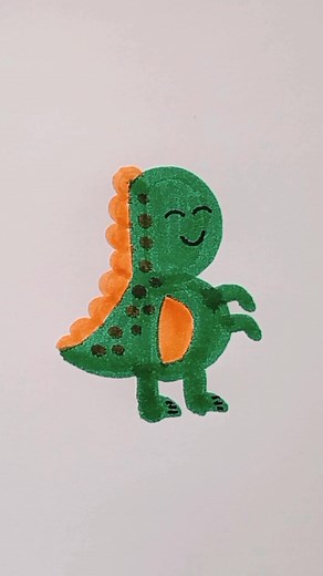 Easy Dinosaur Drawing Tutorial with Letters and Shapes | Creative Art