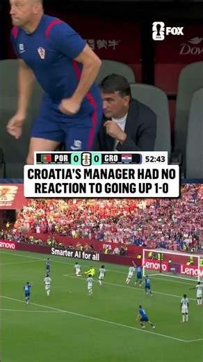 Zlatko Dalić staying calm after Croatia goes in front first over Portugal 🇭🇷