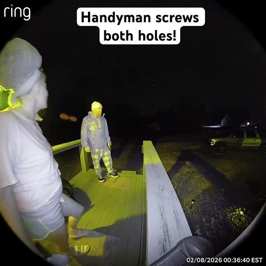 Woman gets handyman to screw both holes so cats don’t get out!