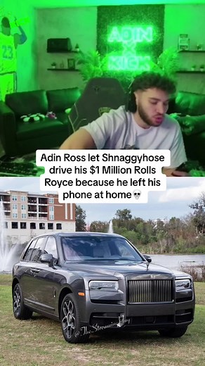 Adin Ross Lets Shnaggyhose Drive His $1 Million Rolls Royce Incident