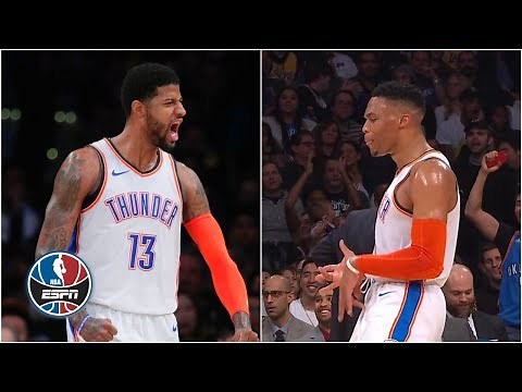 Paul George gets booed, Russell Westbrook trolls Lance Stephenson in Thunder win | NBA Highlights