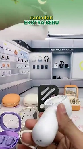 KiiP Fan03 Kipas Angin Mini Portable Rechargeable Fan-5Speed Kipas Genggam LED Display Wind