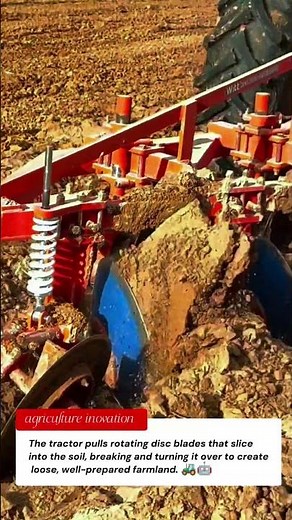 Powerful Tractor Disc Plow | Heavy Duty Farm Machine for Soil Tillage 🚜🤖