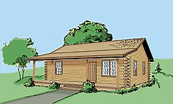 Grizzly Adams Cabin - 2 Bd 1 Bath Log Cabin Kit - Gastineau Log Homes