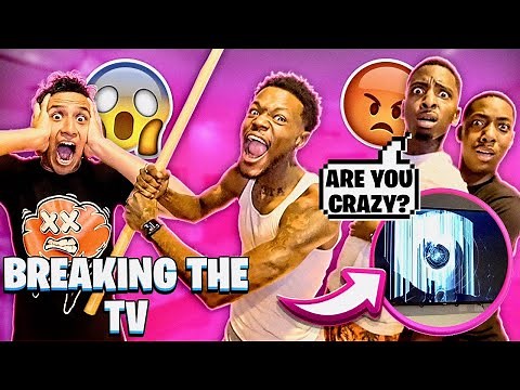 I CAME TO FUNNYMIKE HOUSE AND BROKE HIS TV!!!