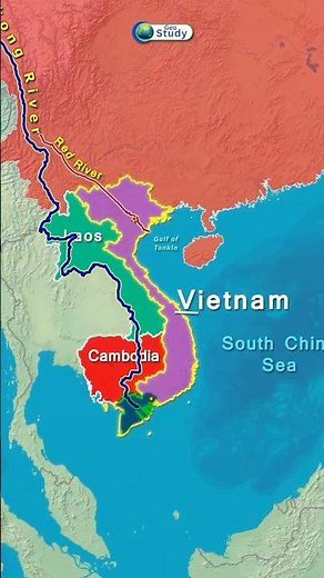 Vietnam Through Map Animation #worldgeography #vietnam #upsc #geography