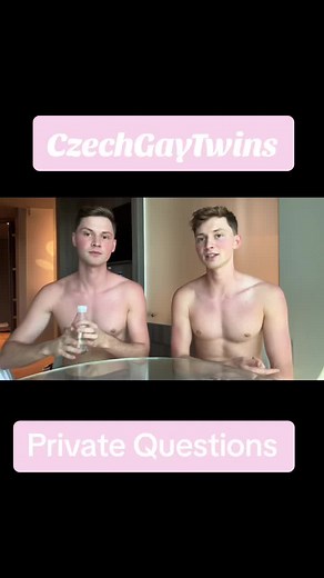Charming Gay Czech Twins Love: Private Questions