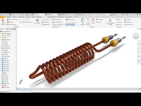 Industrial Immersion Heater Design in Autodesk Inventor | Heating Coil CAD Modeling
