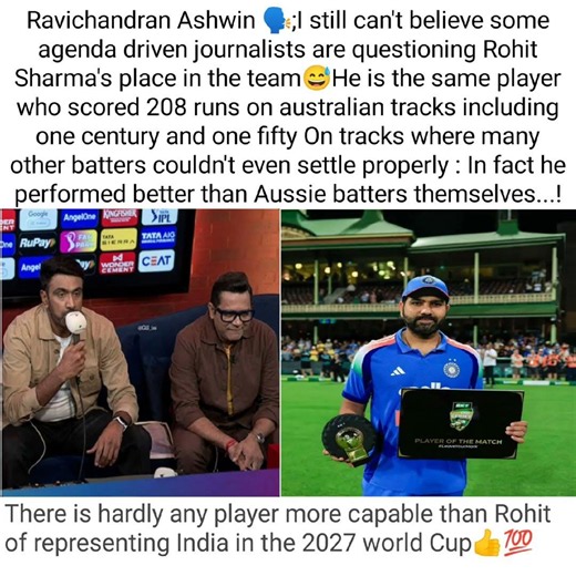 There is hardly any player more capable than Rohit of representing India in the 2027 world Cup👍💯