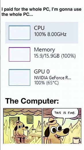 I Paid for the Whole PC, So I’m Using the Whole PC | #pc #techhumor #shorts