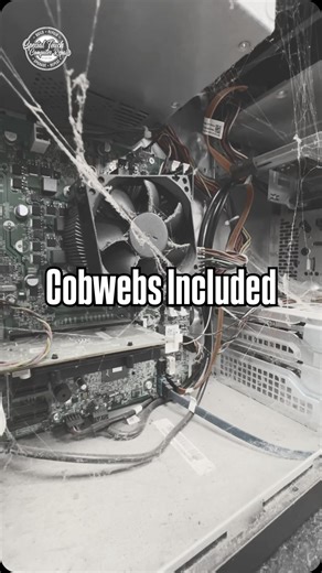 Special Touch Computer Repair on Instagram: "It’s 2026, PC parts cost a small fortune 💸, so Grandma’s garage computer is back in service—for Fortnite 🎮🕷️ #gaming #gamers #cobwebs #spider #computer"