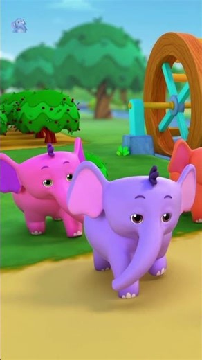 Ek Mota Hathi, A Big Elephant, Animal Song for Babies #shorts #babyvideos #poems #ekmotahathi