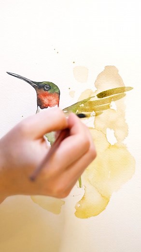 Watercolor Hummingbird | Kiley Busko