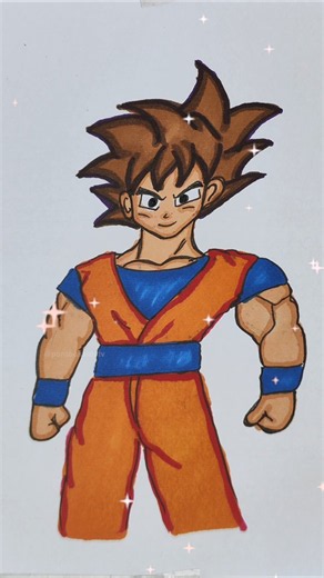 Goku drawing || anime drawing || dragon ball z || #goku #vegeta #anime #art #shorts