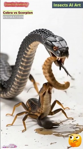 Cobra vs Scorpion Fight Animation | Insects AI Art | 45