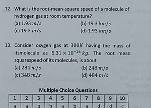 What is the root-mean-square speed of a molecule of hydrogen ga... | Filo