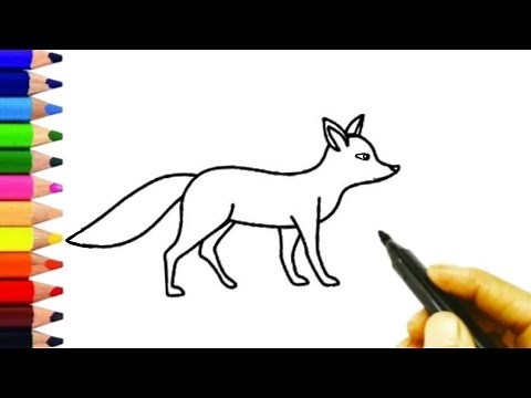 How to draw a fox