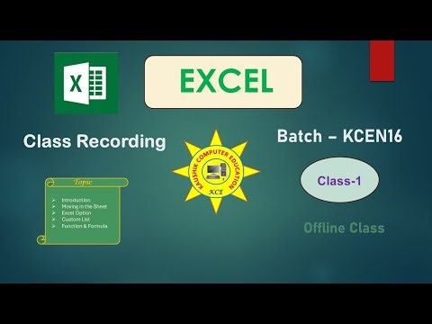 Excel Class 1