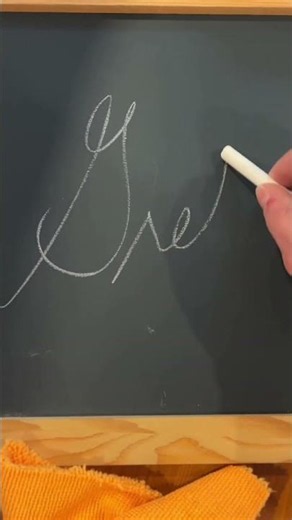 Learn Cursive Writing | Writing the Name Greta - Thin Chalk