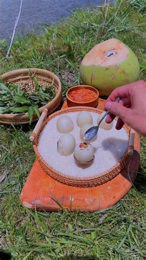 Original Egg Cooking Method 🔥🥚 - Trứng Vịt Đẻ Lộn Trứng Gà
