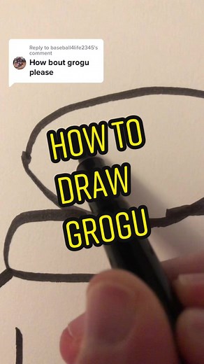 Cómo dibujar a Grogu: guía paso a paso