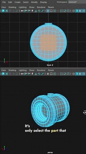 Maya Camera-Based Selection Trick #mayatutorial #modelingtips #shorts